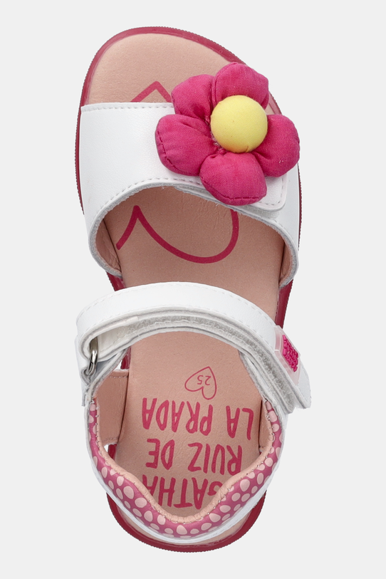 Παιδικά δερμάτινα σανδάλια Agatha Ruiz de la Prada λευκό 252964.24.27