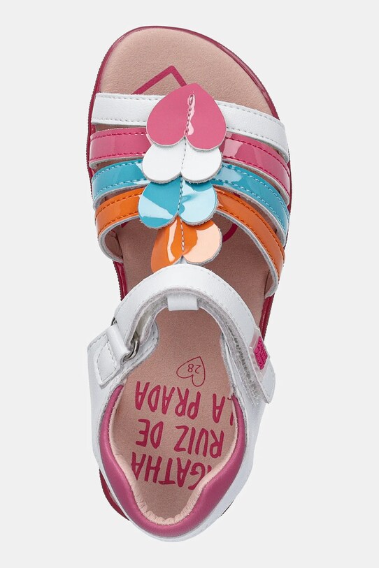Agatha Ruiz de la Prada sandale din piele pentru copii alb 252965.28.34
