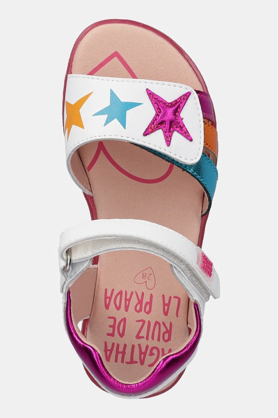 Agatha Ruiz de la Prada sandale din piele pentru copii alb 252960.28.34