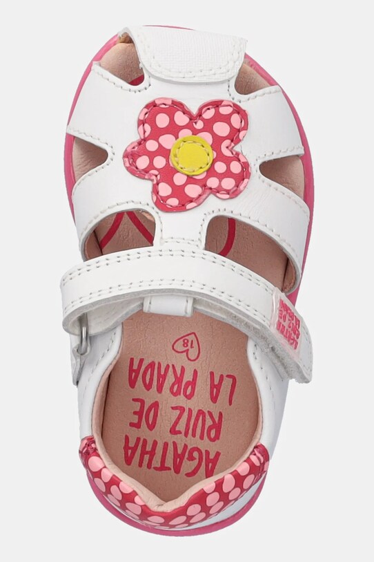 Agatha Ruiz de la Prada sandale din piele pentru copii alb 252900