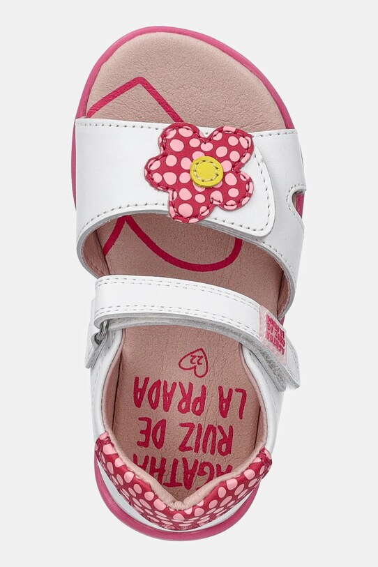 Agatha Ruiz de la Prada sandale din piele pentru copii alb 252901