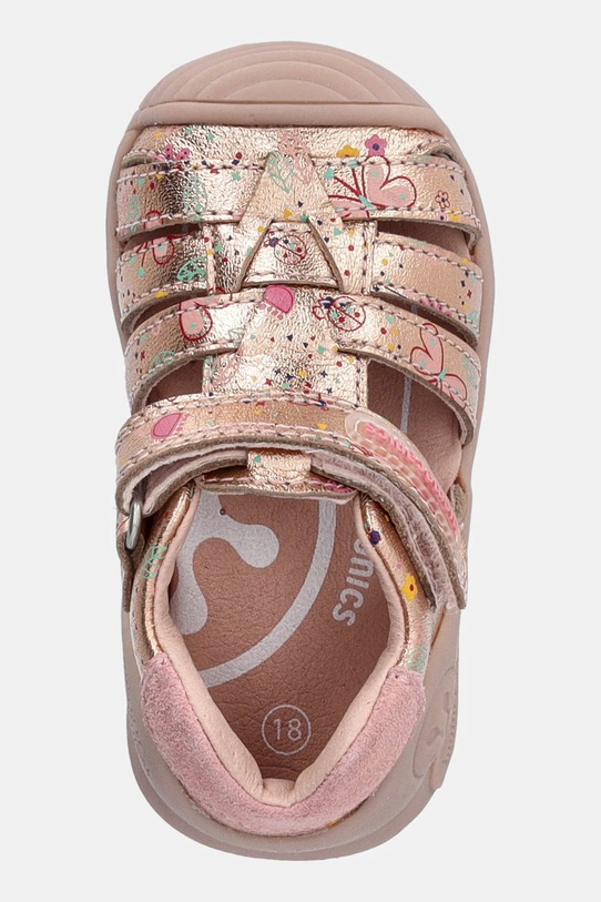 Детски сандали от кожа Biomecanics розов 252103