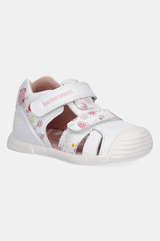 Biomecanics sandały dziecięce imitacja skóry licowej biały 252107
