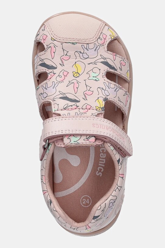 Παιδικά δερμάτινα σανδάλια Biomecanics ροζ 252167.24.26