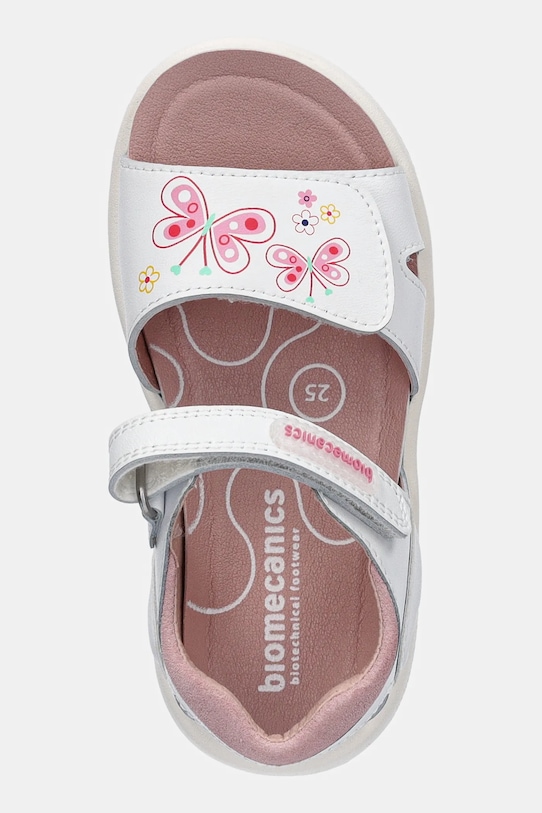 Biomecanics sandale din piele pentru copii alb 252231.24.27