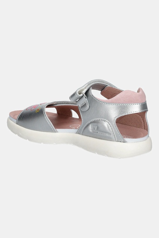 Девочка Детские кожаные сандалии Biomecanics 252231.28.34 серебрянный