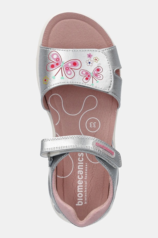 Детские кожаные сандалии Biomecanics серебрянный 252231.28.34