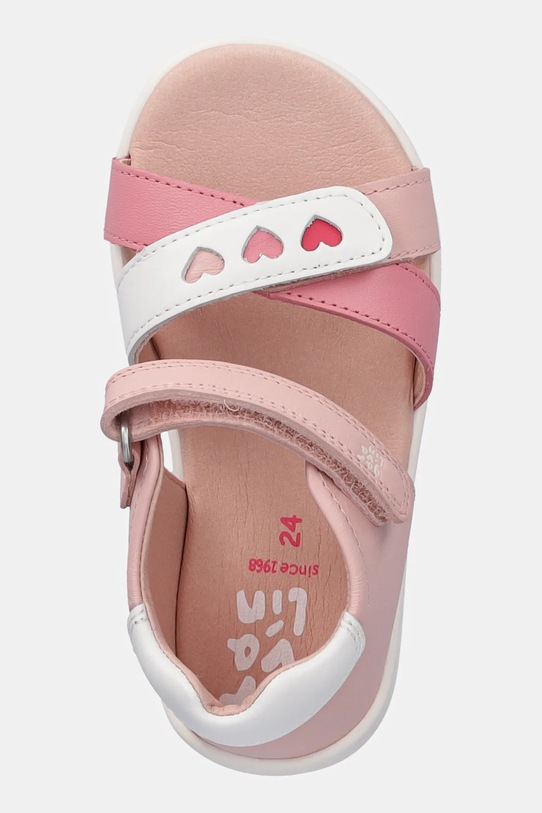 Garvalin sandale din piele pentru copii roz 252304