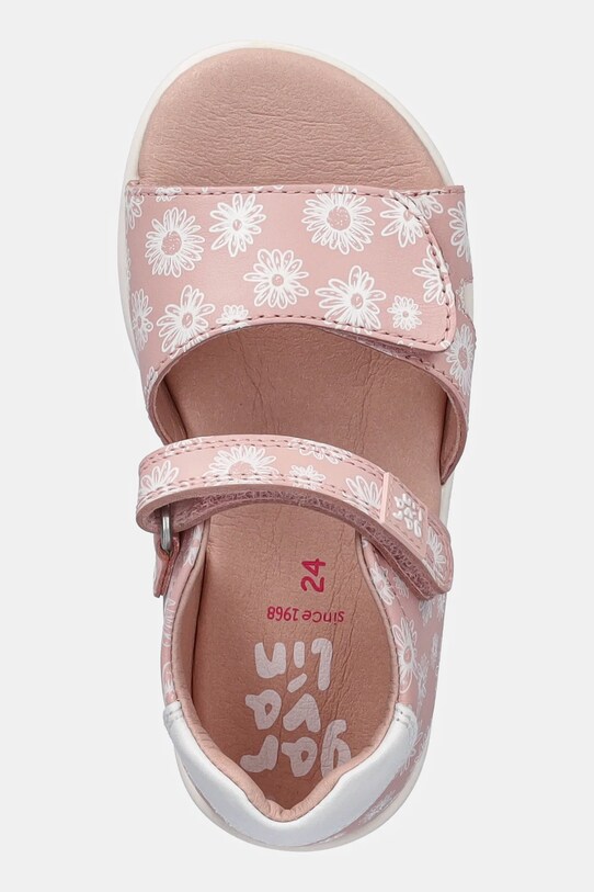 Garvalin sandale din piele pentru copii roz 252306