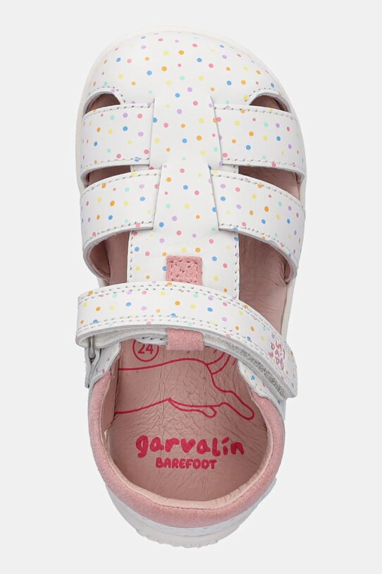 Garvalin sandale din piele pentru copii alb 252329.24.26