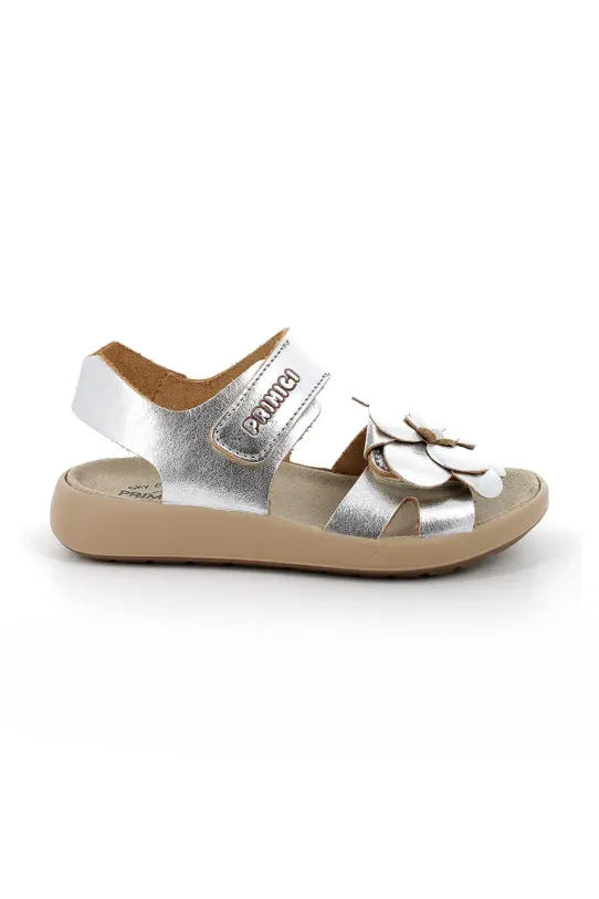 Dječje kožne sandale Primigi 7898611.25.30 srebrna SS25