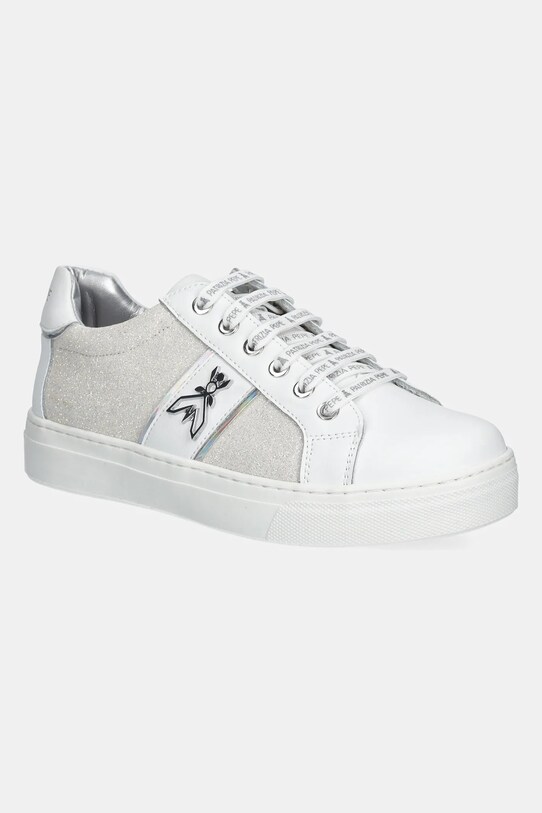 Patrizia Pepe sneakersy dziecięce imitacja skóry licowej biały PPJ301