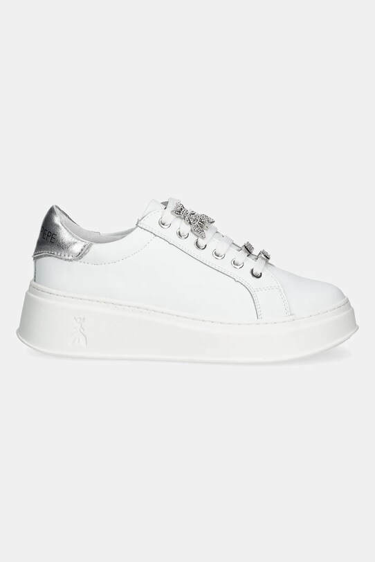 Детские кожаные кроссовки Patrizia Pepe PPJ302 белый SS25
