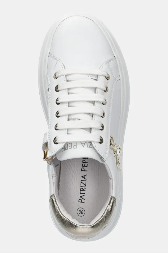 Patrizia Pepe Girl sneakersy skórzane biały PPJ303