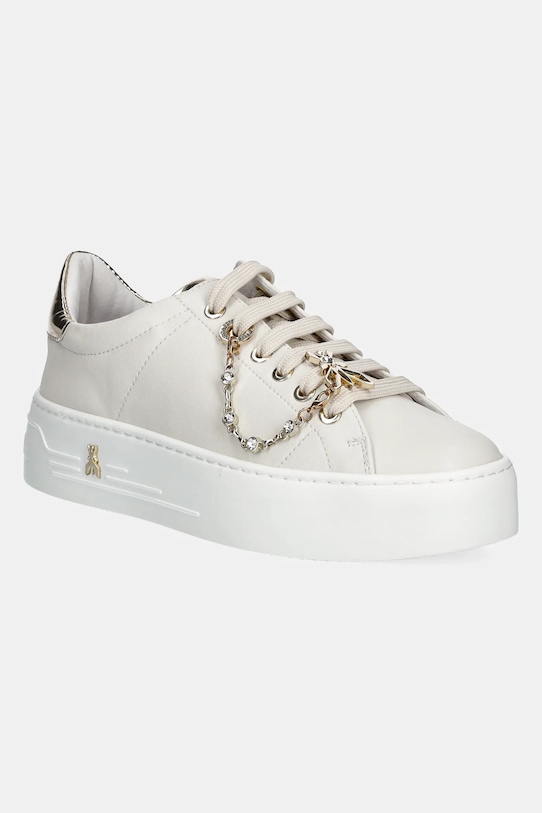 Patrizia Pepe Girl sneakersy skórzane niska beżowy PPJ305