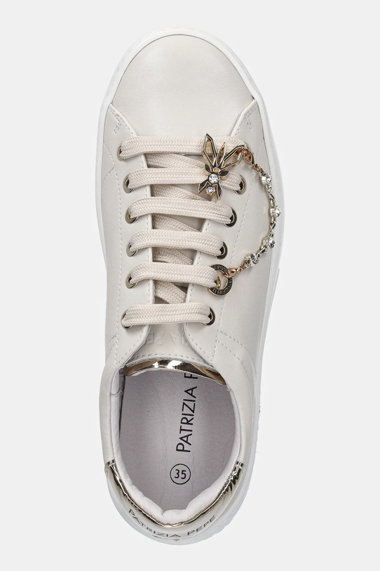 Patrizia Pepe Girl sneakersy skórzane beżowy PPJ305
