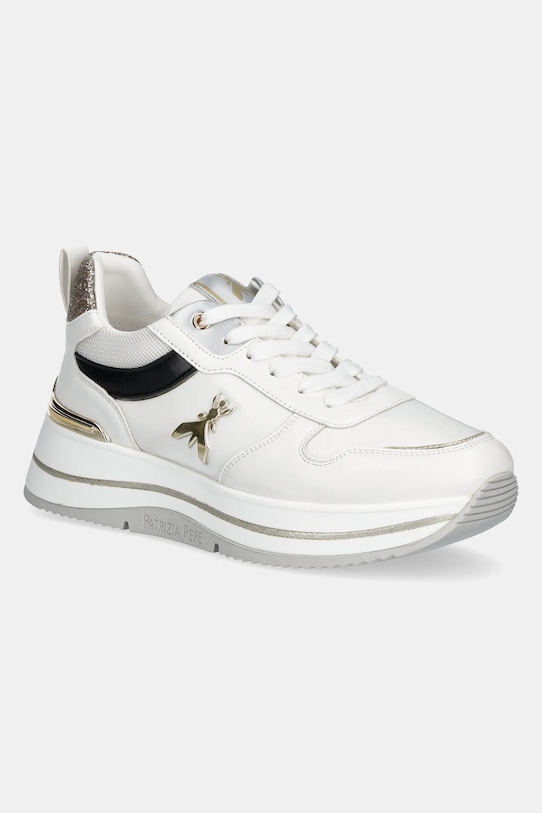 Patrizia Pepe Girl sneakersy imitacja skóry licowej biały PPJ314