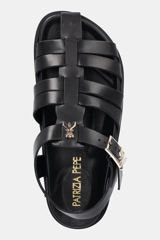 Patrizia Pepe sandały skórzane dziecięce czarny PPJ324