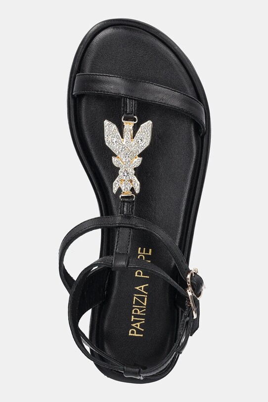 Patrizia Pepe Girl sandały skórzane czarny PPJ326
