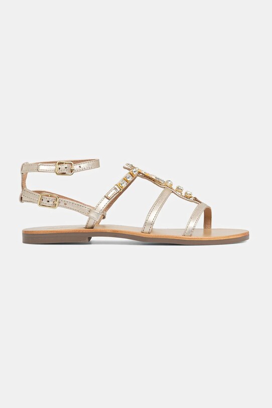 Patrizia Pepe sandale din piele pentru copii PPJ329 aur SS25
