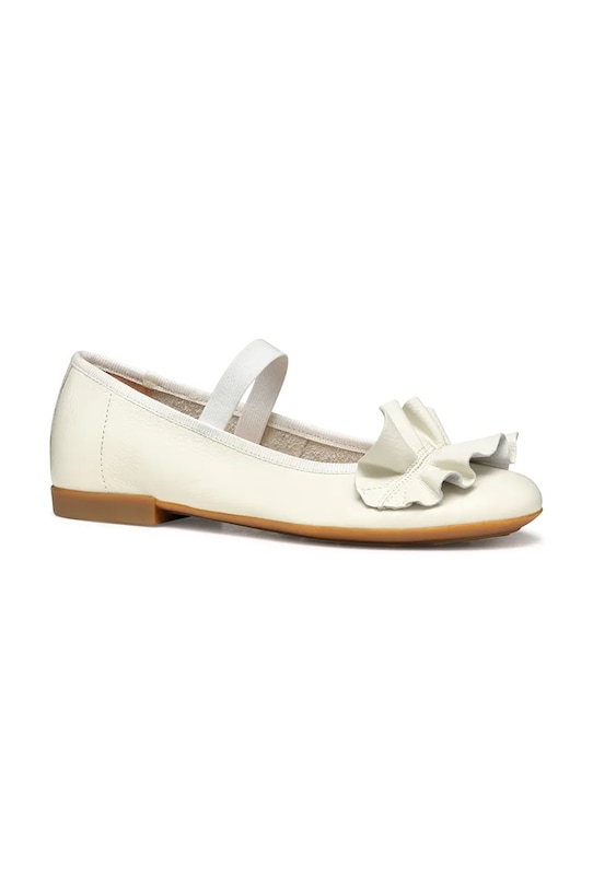 Geox gyerek balerina bőrből PLIE fehér J5555A.00085.28.35
