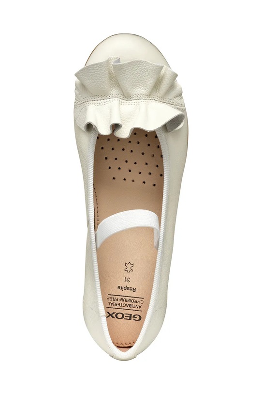 Geox gyerek balerina bőrből PLIE J5555A.00085.28.35 fehér