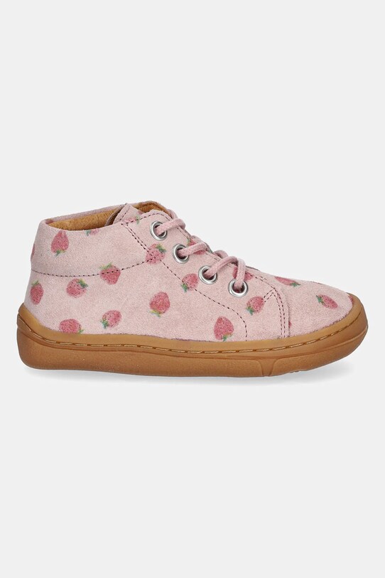 Froddo pantofi din piele intoarsa pentru copii BAREFOOT FIRST STEP LACES G2130325.G.21.24 roz SS25