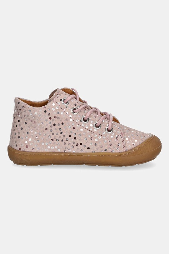 Froddo pantofi din piele intoarsa pentru copii OLLIE S LACES G2130327.25.26 roz SS25