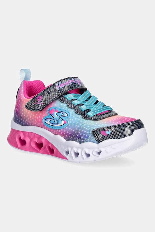 Detské tenisky Skechers FLUTTER HEART LIGHTS imitácia kože ružová 302315L.PPYA
