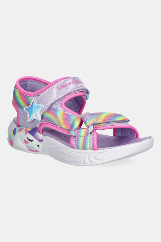 Detské sandále Skechers UNICORN DREAMS SANDAL- DREAMY textilný fialová 303107L