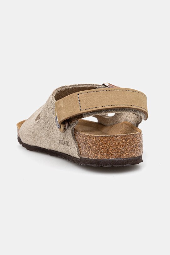 Băieți Birkenstock sandale din piele întoarsă pentru copii Milano 1029471.24.35 bej