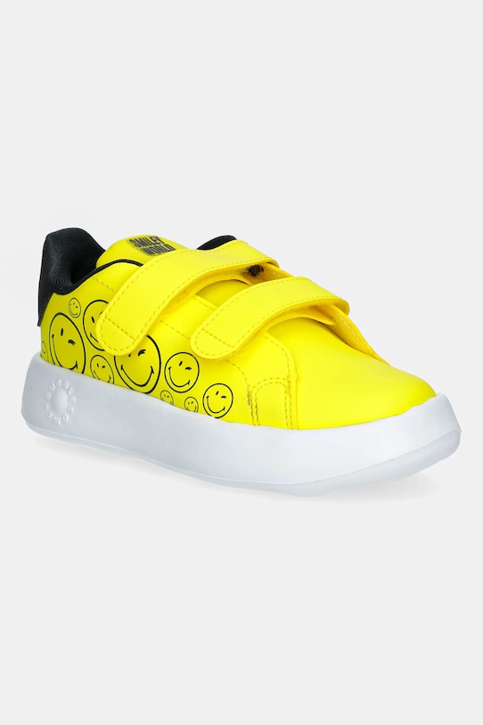 Дитячі кросівки adidas ADVANTAGE SMILEY імітація лицьової шкіри жовтий JI0501