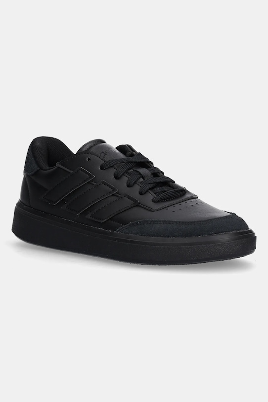 Dětské sneakers boty adidas COURTBLOCK semišová kůže černá ID6502