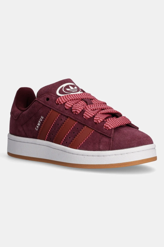 Detské tenisky adidas Originals CAMPUS 00s imitácia kože burgundské JP7622