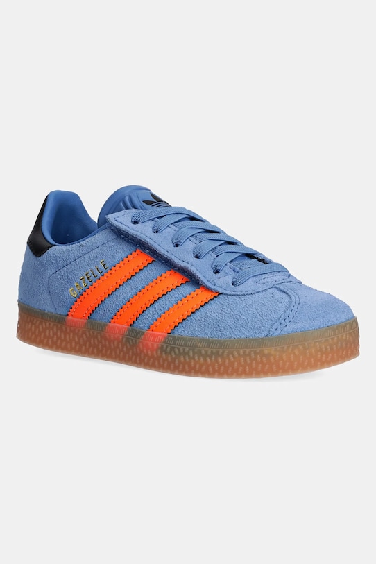 Παιδικά sneakers σουέτ adidas Originals GAZELLE δέρμα σαμουά μπλε JQ7836