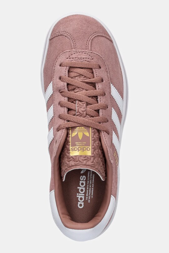 Дитячі замшеві кросівки adidas Originals GAZELLE BOLD помаранчевий JQ7406