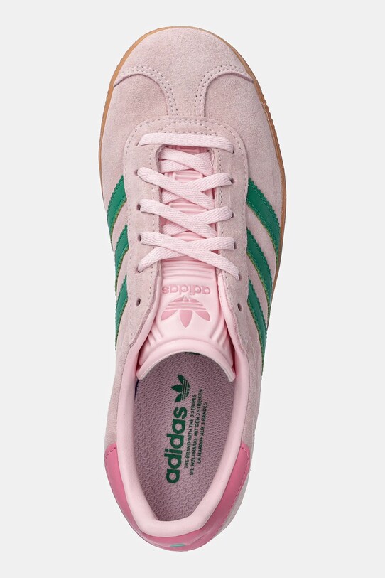 Dětské semišové sneakers boty adidas Originals GAZELLE růžová JP7128