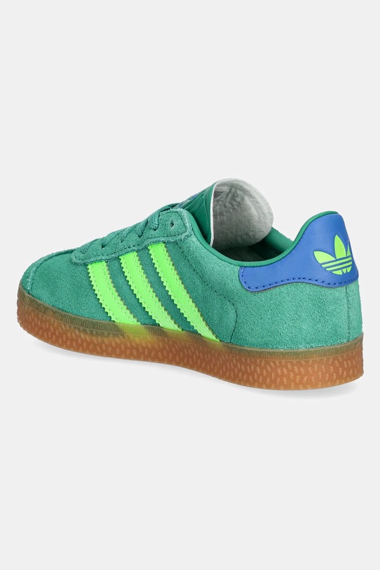 Deklice Otroške superge iz semiša adidas Originals GAZELLE JP7132 zelena
