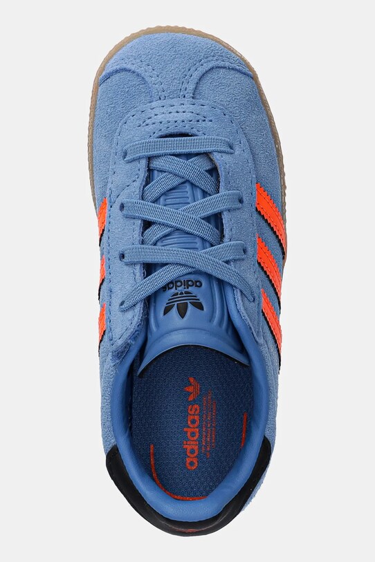 Детские замшевые кроссовки adidas Originals GAZELLE голубой JP7134