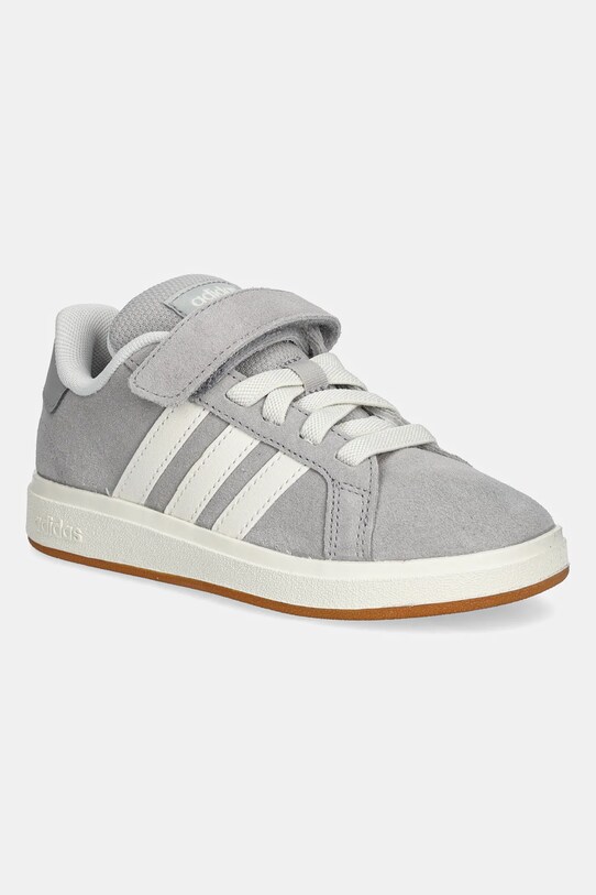 Detské semišové tenisky adidas GRAND COURT 00s usňová koža sivá JP5897