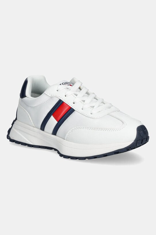 Detské tenisky Tommy Hilfiger imitácia kože biela T3X9.33877.35.41