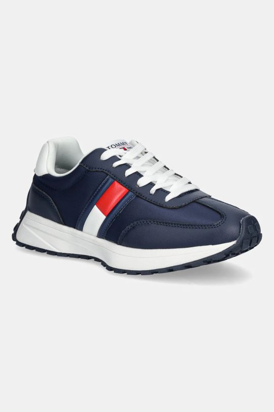 Tommy Hilfiger sneakersy dziecięce imitacja skóry licowej niebieski T3X9.33877.35.41