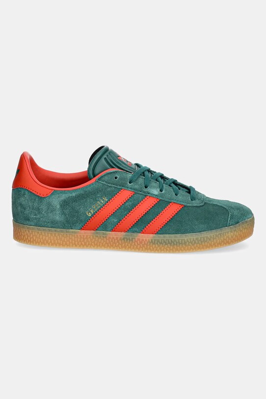 Дитячі замшеві кросівки adidas Originals GAZELLE IE8604 зелений SS25