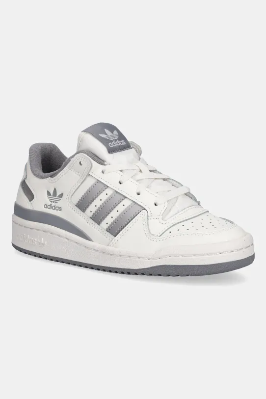 Детские кожаные кроссовки adidas Originals FORUM LOW низкая бежевый JI0405