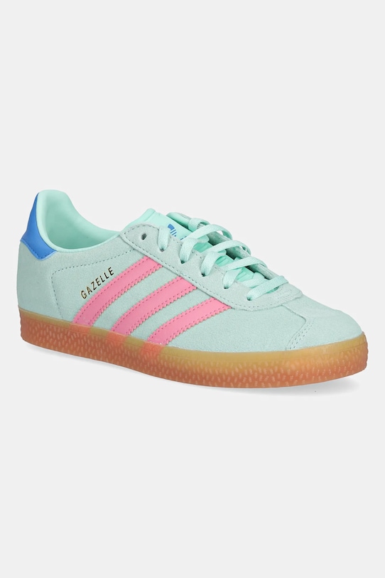 adidas Originals sneakers de piele întoarsă pentru copii GAZELLE mic de statură turcoaz JP7130