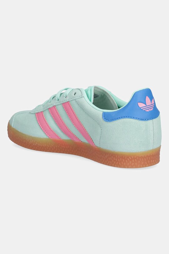Băieți adidas Originals sneakers de piele întoarsă pentru copii GAZELLE JP7130 turcoaz