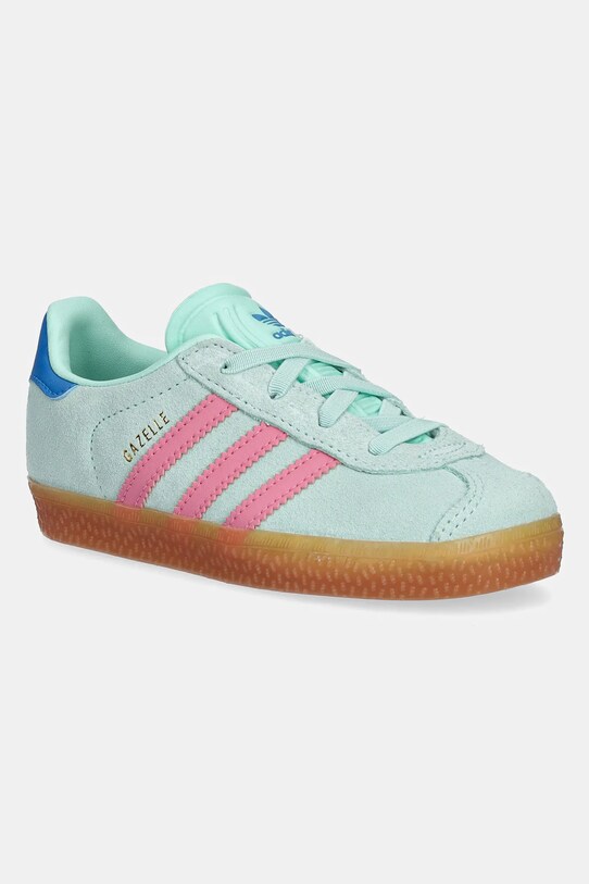adidas Originals sneakers de piele întoarsă pentru copii GAZELLE piele întoarsă turcoaz JP7135