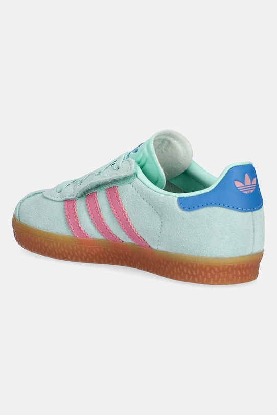 Băieți adidas Originals sneakers de piele întoarsă pentru copii GAZELLE JP7135 turcoaz