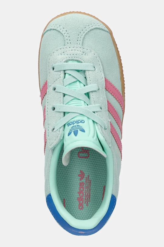 adidas Originals sneakers de piele întoarsă pentru copii GAZELLE turcoaz JP7135