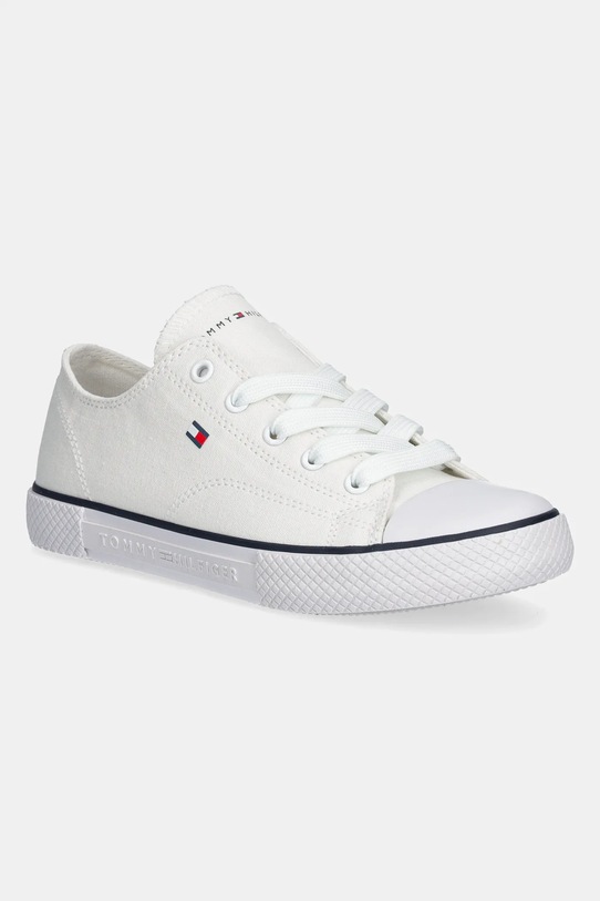 Παιδικά πάνινα παπούτσια Tommy Hilfiger Planet friendly λευκό T3X9.33846.30.34